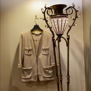 At John Collection two piece knit suit zip front